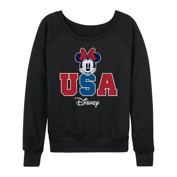 Disney - Americana - Minnie Usa - Women's Lightweight French Terry Long Sleeve Shirt