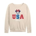 thumbnail image 1 of Disney - Americana - Minnie Usa - Women's Lightweight French Terry Long Sleeve Shirt, 1 of 5