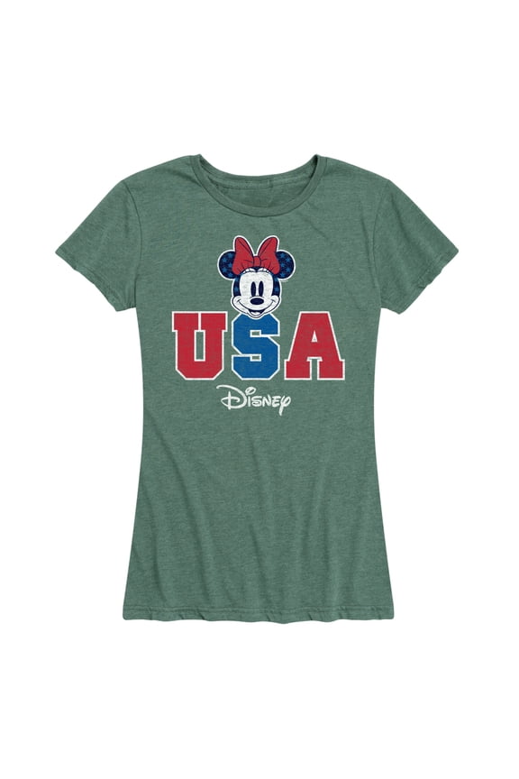 - Americana - Minnie Usa - Women's Short Sleeve Graphic T-Shirt