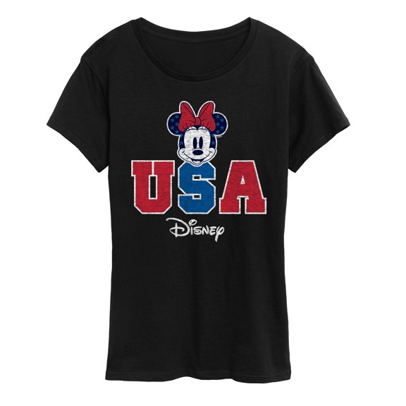 Disney - Americana - Minnie Usa - Women's Short Sleeve Graphic T-Shirt