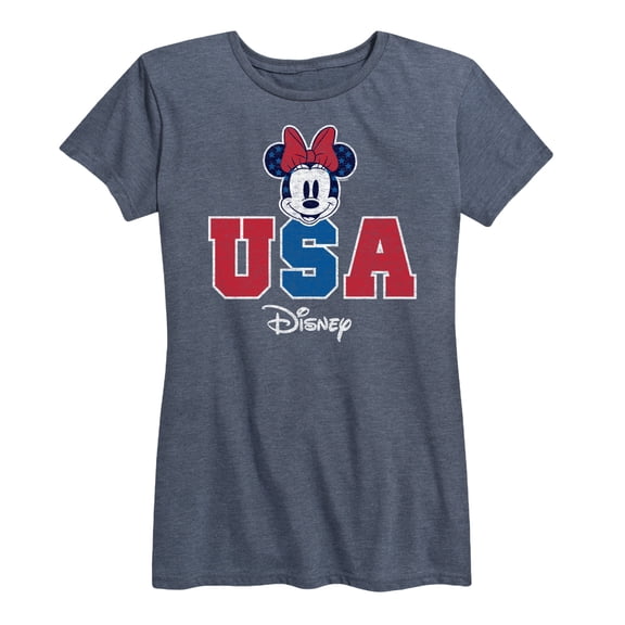 Disney - Americana - Minnie Usa - Women's Short Sleeve Graphic T-Shirt