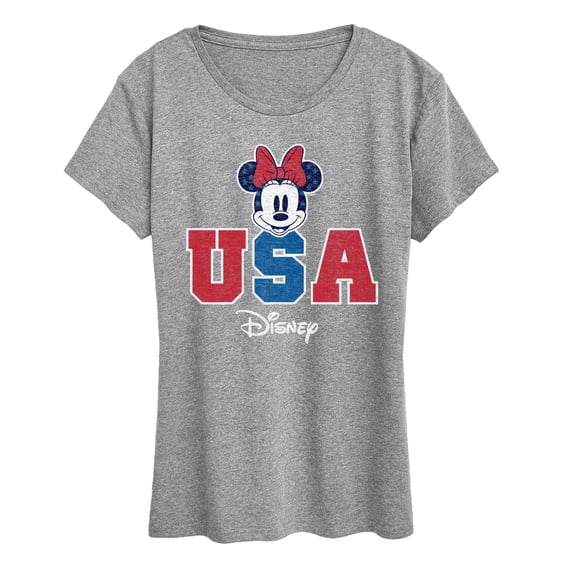 Disney - Americana - Minnie Usa - Women's Short Sleeve Graphic T-Shirt