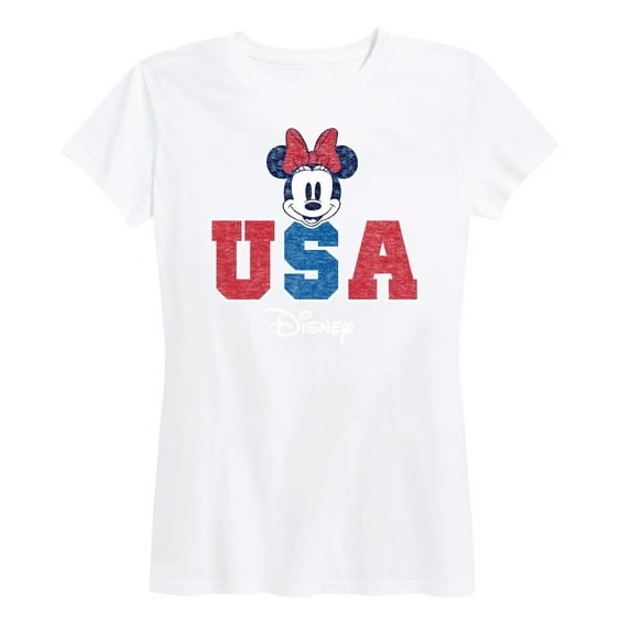 Disney - Americana - Minnie Usa - Women's Short Sleeve Graphic T-Shirt
