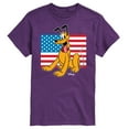 thumbnail image 1 of Disney - Americana - Pluto Usa Flag - Adult Short Sleeve Graphic T-Shirt, 1 of 4