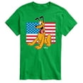thumbnail image 1 of Disney - Americana - Pluto Usa Flag - Adult Short Sleeve Graphic T-Shirt, 1 of 5