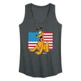thumbnail image 1 of Disney - Americana - Pluto Usa Flag - Women's Racerback Tank Top, 1 of 5