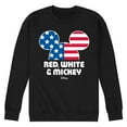 thumbnail image 1 of Disney - Americana - Red White And Mickey - Men's Crew Neck Fleece Pullover, 1 of 5