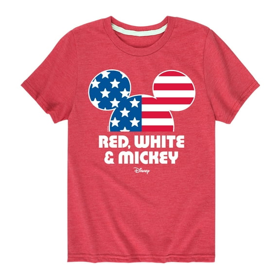 Disney - Americana - Red White And Mickey - Toddler And Youth Short Sleeve Graphic T-Shirt