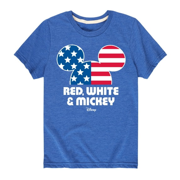 Disney - Americana - Red White And Mickey - Toddler And Youth Short Sleeve Graphic T-Shirt
