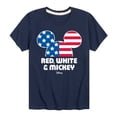 thumbnail image 1 of Disney - Americana - Red White And Mickey - Toddler And Youth Short Sleeve Graphic T-Shirt, 1 of 5