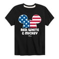 thumbnail image 1 of Disney - Americana - Red White And Mickey - Toddler And Youth Short Sleeve Graphic T-Shirt, 1 of 5