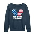 thumbnail image 1 of Disney - Americana - Red White And Mickey - Women's Lightweight French Terry Long Sleeve Shirt, 1 of 5