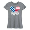 thumbnail image 1 of Disney - Americana - Red White And Mickey - Women's Short Sleeve Graphic T-Shirt, 1 of 5