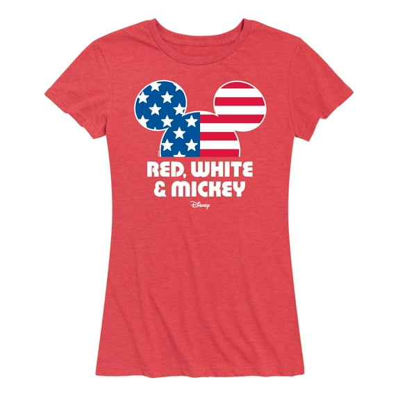Disney - Americana - Red White And Mickey - Women's Short Sleeve Graphic T-Shirt