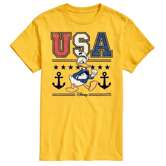 Disney - Americana - Usa Donald  - Adult Short Sleeve Graphic T-Shirt