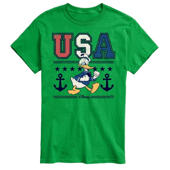Disney - Americana - Usa Donald  - Adult Short Sleeve Graphic T-Shirt