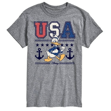 Disney - Americana - Usa Donald  - Adult Short Sleeve Graphic T-Shirt