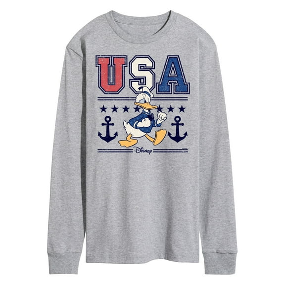 Disney - Americana - Usa Donald  - Men's Long Sleeve T-Shirt