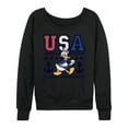 thumbnail image 1 of Disney - Americana - Usa Donald  - Women's Lightweight French Terry Long Sleeve Shirt, 1 of 5