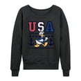 thumbnail image 1 of Disney - Americana - Usa Donald  - Women's Lightweight French Terry Long Sleeve Shirt, 1 of 5
