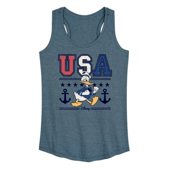 Disney - Americana - Usa Donald - Women's Racerback Tank Top