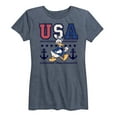 thumbnail image 1 of Disney - Americana - Usa Donald  - Women's Short Sleeve Graphic T-Shirt, 1 of 5