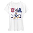 thumbnail image 1 of Disney - Americana - Usa Donald  - Women's Short Sleeve Graphic T-Shirt, 1 of 5