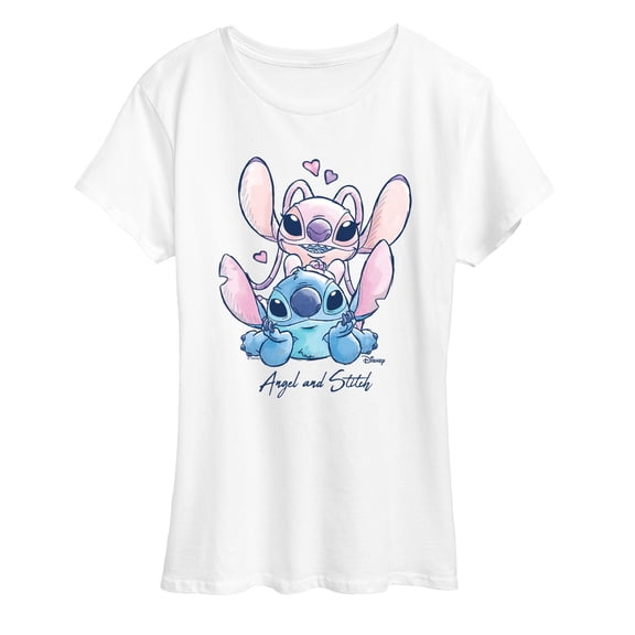 Disney - Angel And Stitch - Women's Short Sleeve Graphic T-Shirt