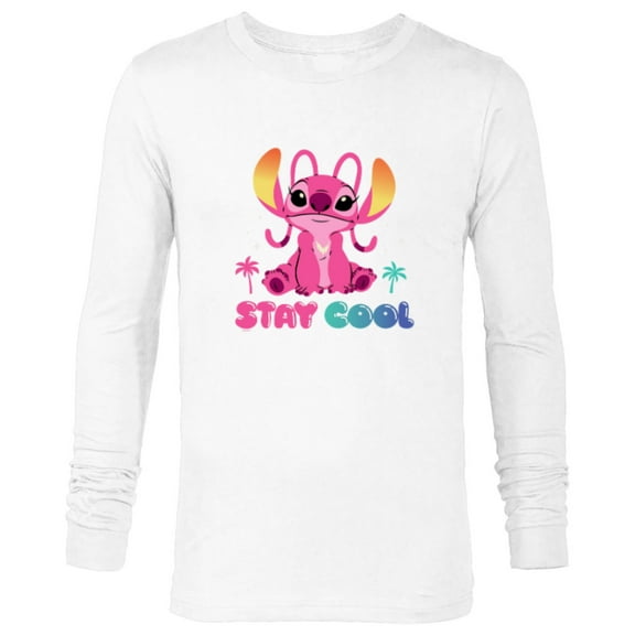 Disney Angel Stay Cool Bubble Letters - Long Sleeve T-Shirt for Men - Customized-White