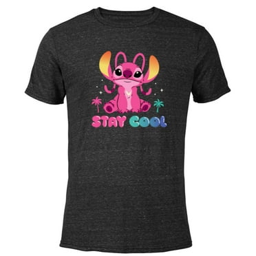 Disney Angel Stay Cool Bubble Letters - Short Sleeve Blended T-Shirt for Adults - Customized-Black