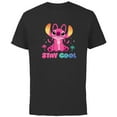 thumbnail image 1 of Disney Angel Stay Cool Bubble Letters - Short Sleeve Cotton T-Shirt for Adults - Customized-Black, 1 of 5