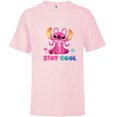 thumbnail image 1 of Disney Angel Stay Cool Bubble Letters - Short Sleeve T-Shirt for Kids - Customized-Soft Pink, 1 of 5