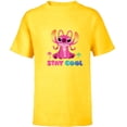 thumbnail image 1 of Disney Angel Stay Cool Bubble Letters - Short Sleeve T-Shirt for Kids - Customized-Yellow, 1 of 5
