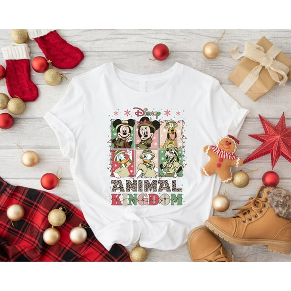 Disney Animal Kingdom Christmas Shirt, Mickey Friends Safari Christmas Shirt, Family Christmas Shirts, Christmas Lights T-Shirt, Goofy Tee