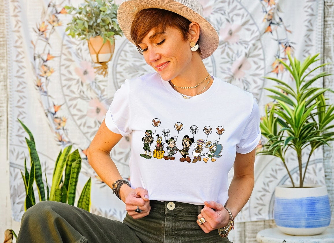 Disney Animal Kingdom TwoSided Tee, Mickey And Friends Safari Balloons
