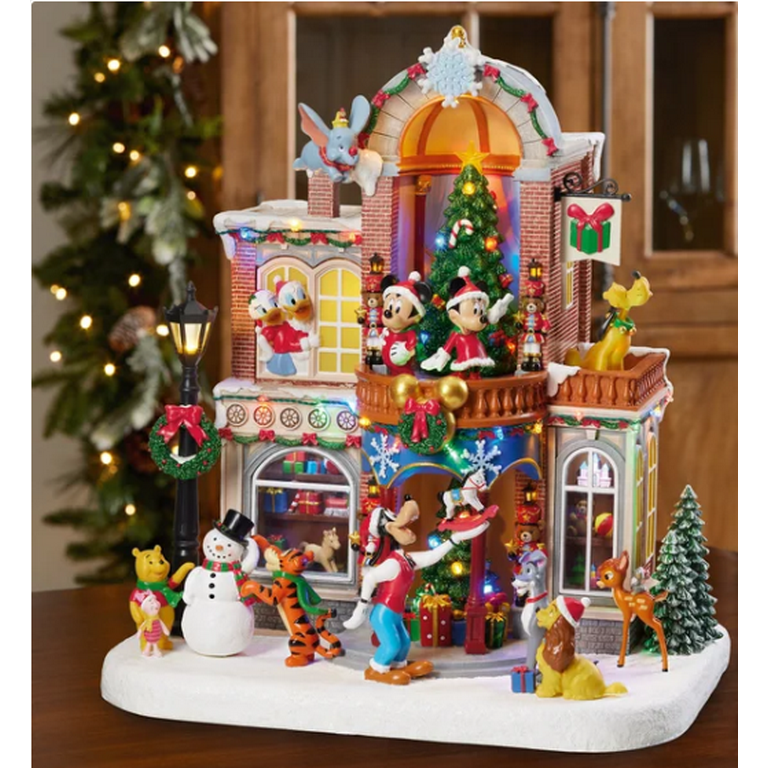 1.25ft (38cm) Disney Animated Holiday Toy Shop with Light