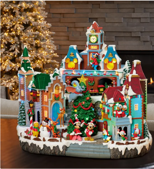 Disney Animated Christmas Holiday Village with Lights and Disney Animated Christmas Holiday Village with Lights and
