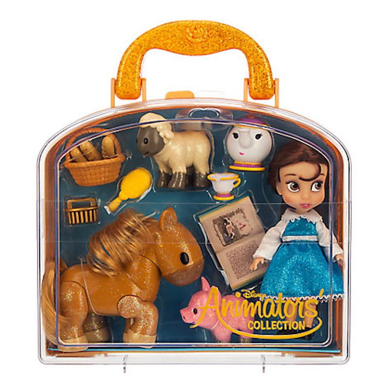 Disney Princess Belle Animator's Mini Doll Play Set with Tea Time