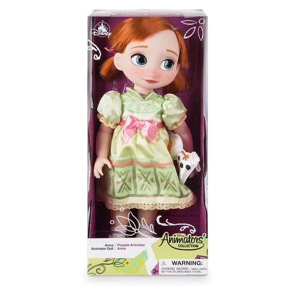 Disney Animators' Collection Anna Doll, 16'' H, with Satin Dress and Plush Olaf