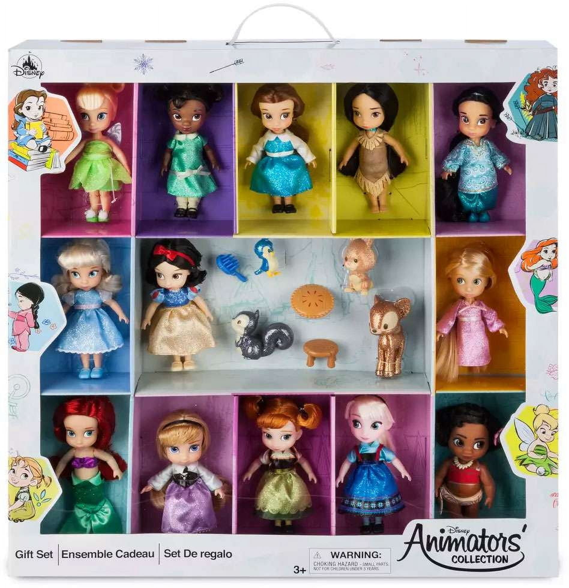 Disney 2021 Animators' Collection 13-Piece Mini Doll Gift Set - Walmart ...