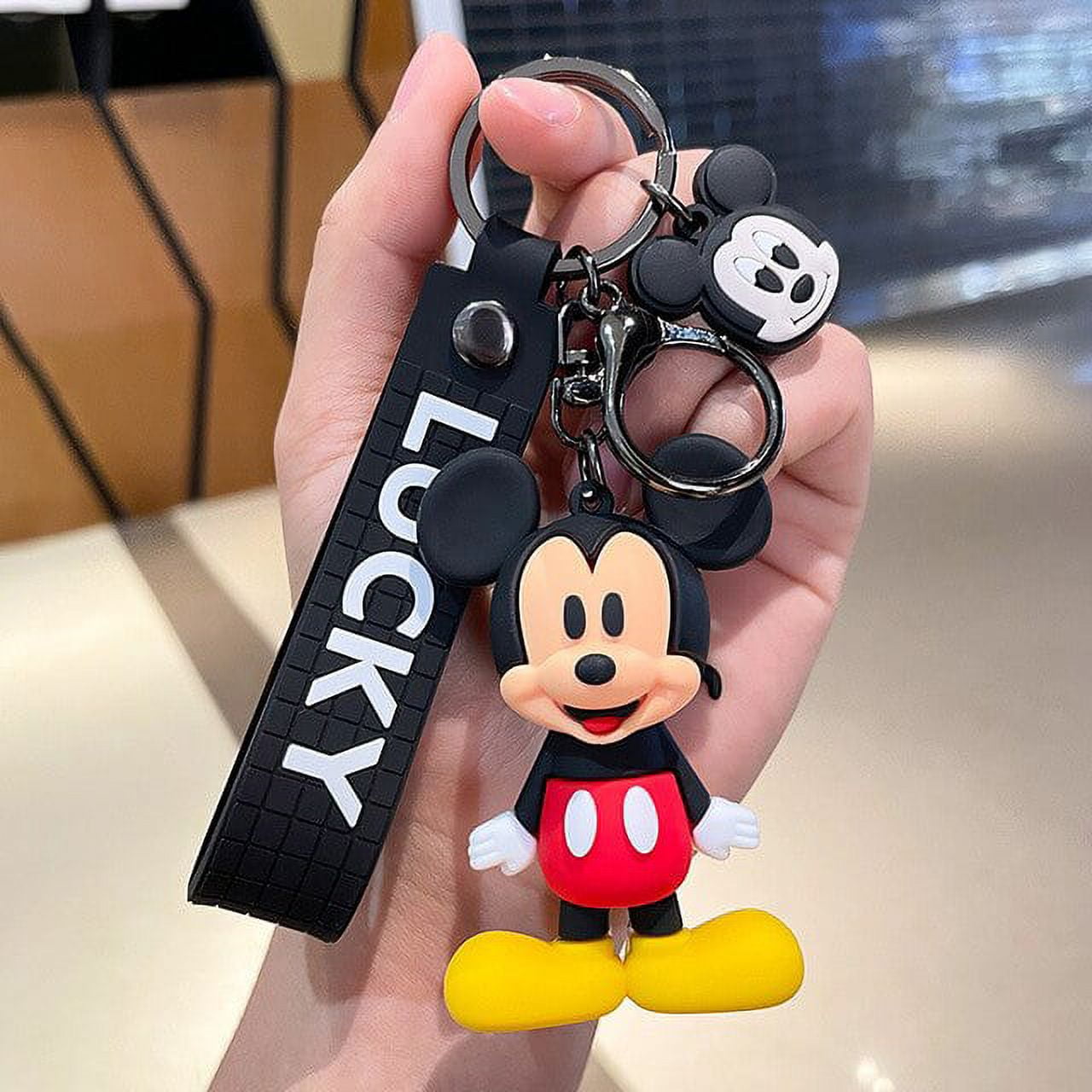 LV x Minnie Mouse leather Keychain key holder