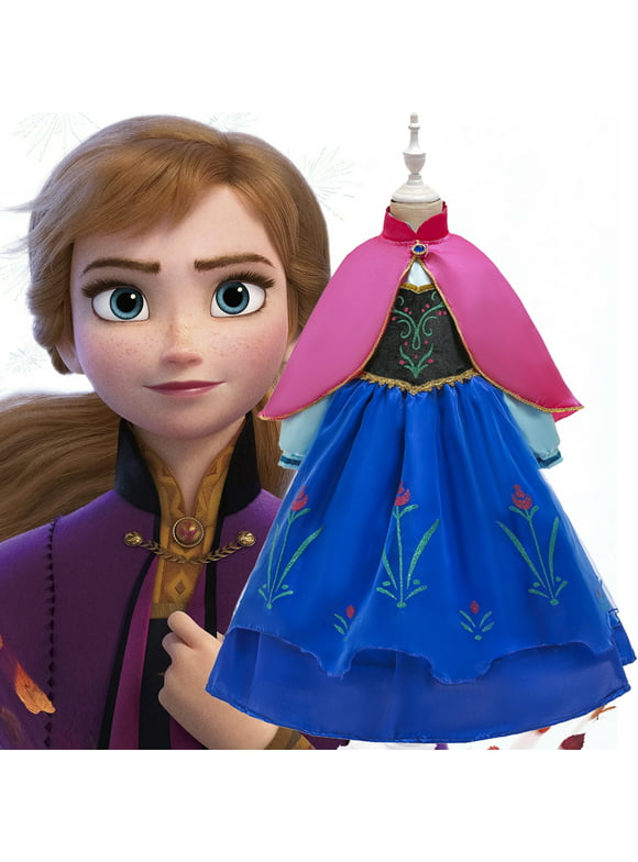 Disney Anna Frozen 2 Princess Costumes Birthday Party Halloween Dress Up