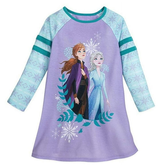Disney Anna and Elsa Long Sleeve Nightshirt for Girls– Frozen II size 4