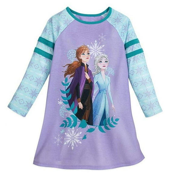 Disney Anna and Elsa Long Sleeve Nightshirt for Girls– Frozen II size 4