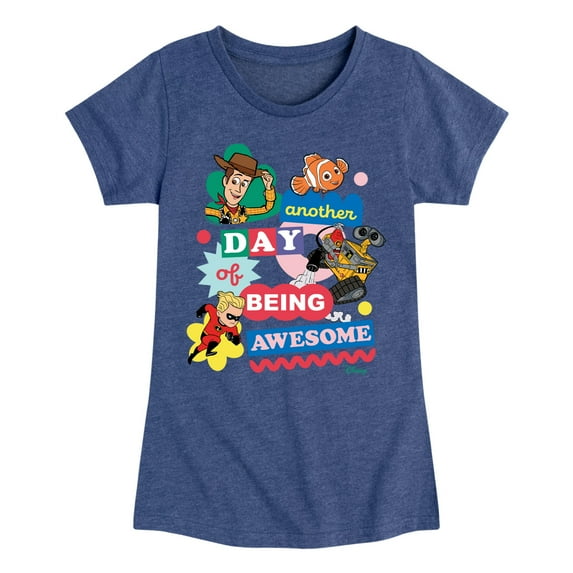 Disney - Another Day Of Being Awesome - Toddler & Youth Girls Short Sleeve Graphic T-Shirt