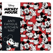 Disney Anti-Fatigue Kitchen Mat, PVC Foam, Mickey Design, Red, 17” x 47”, Cushioned Non-Slip Floor Mat