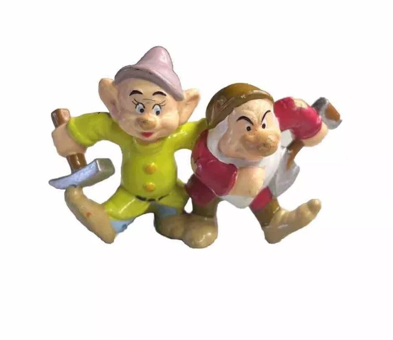 Disney Applause Cake Topper Figure Snow White Seven Dwarfs Dopey Grumpy PVC 3"