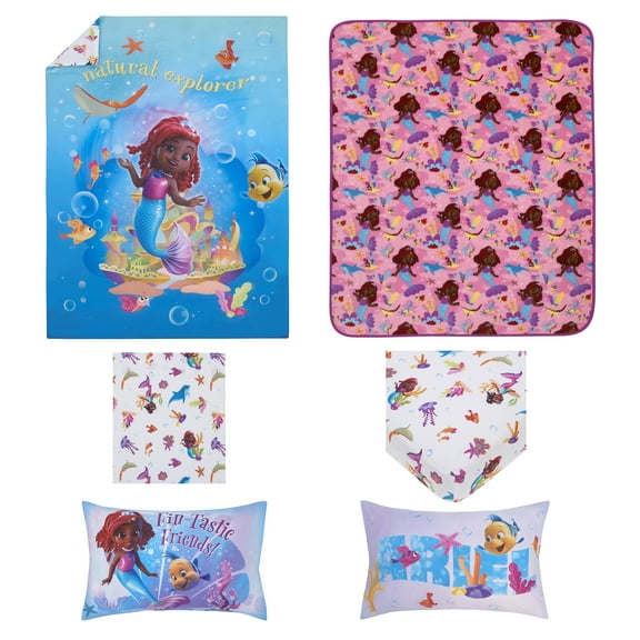 Disney Ariel 5-Pc Toddler Bedding Set, Blue, Lavender, Toddler Girl