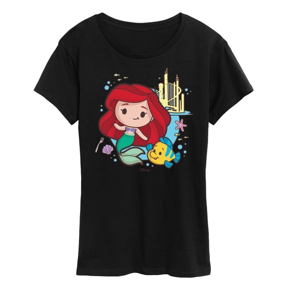 Disney - Ariel And Flounder - Women's Short Sleeve Graphic T-Shirt