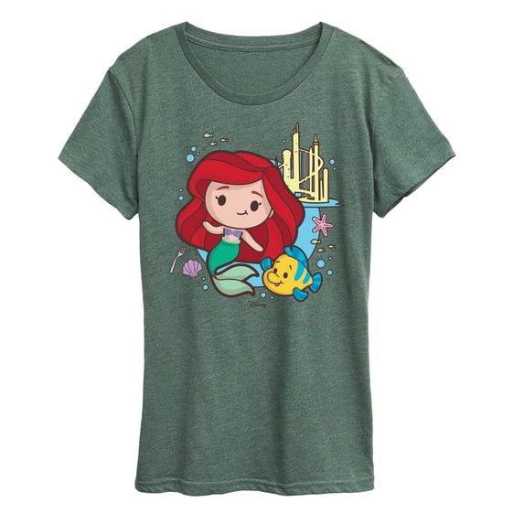 Disney - Ariel And Flounder - Women's Short Sleeve Graphic T-Shirt